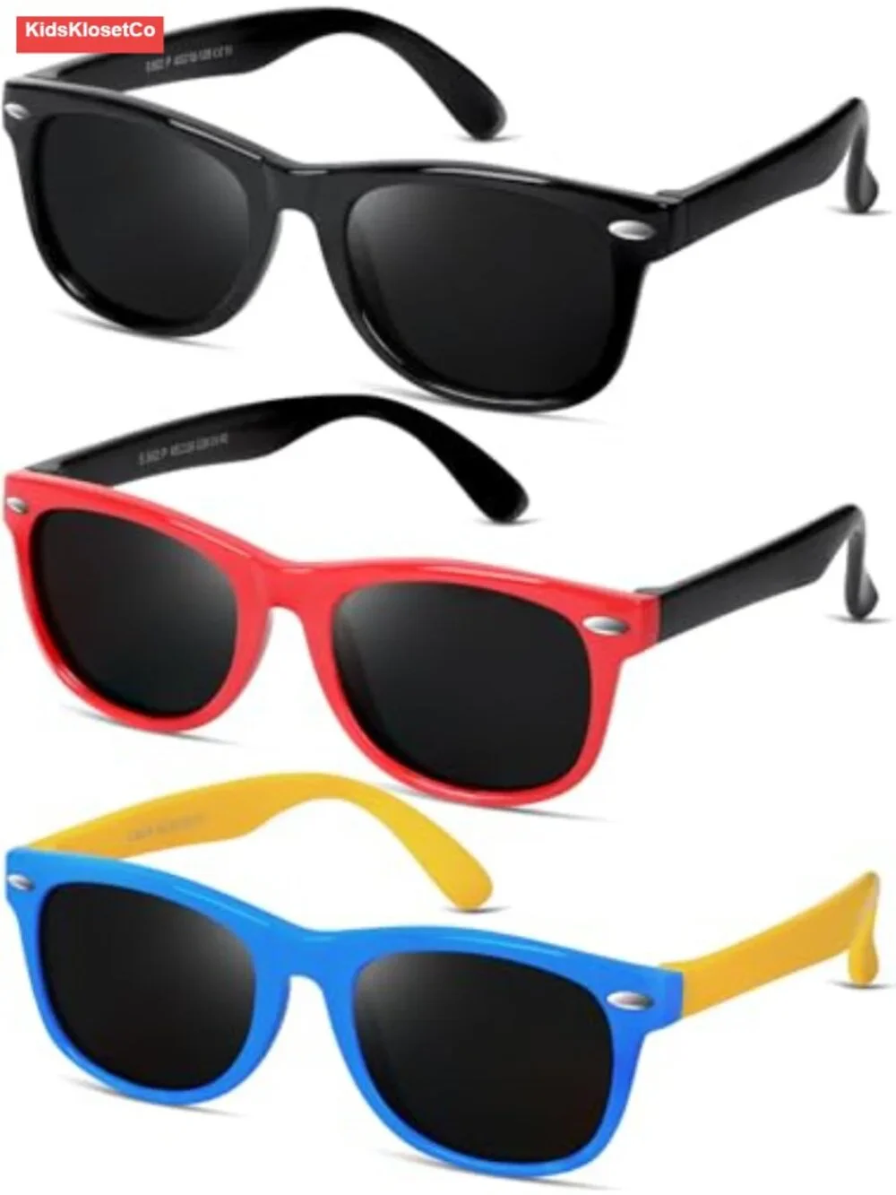 Kids Polarized Sunglasses UV Protection Flexible Rubber TPEE Shades Age 3-9